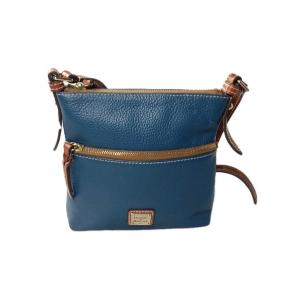 Dooney & Bourke Pebble Grain Leather Shoulder Bag Small Handbag Pale Blue